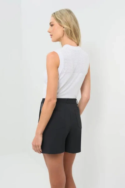 Anatomie Laurel Stripe Performance Twill Skort With Side Stripe In Black