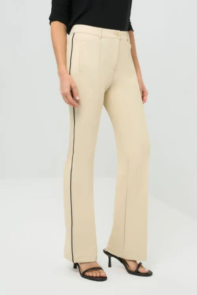 Anatomie Winny Stripe Performance Twill Bootcut Pant In Neutral