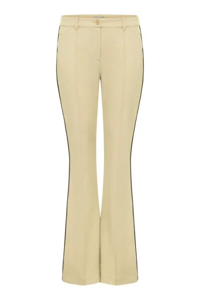 Anatomie Winny Stripe Performance Twill Bootcut Pant In Neutral