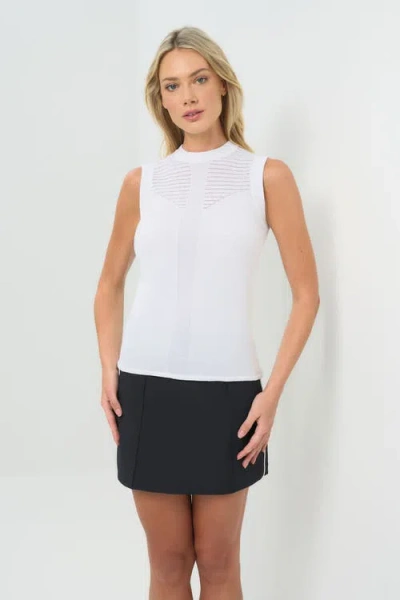 Anatomie Evie Sleeveless Sweater Knit Top In White