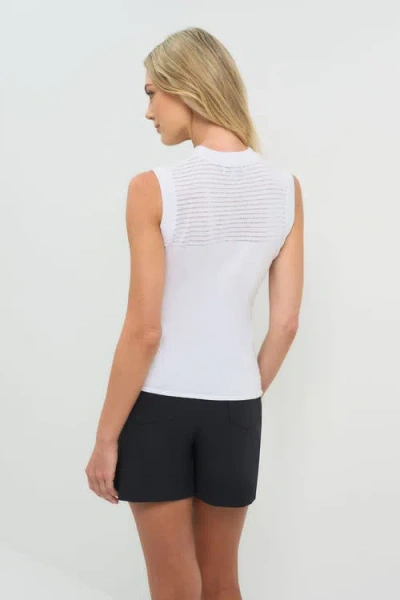 Anatomie Evie Sleeveless Sweater Knit Top In White