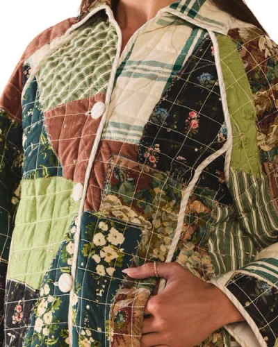 Eddy Quilted Scrap Jacket In Multi