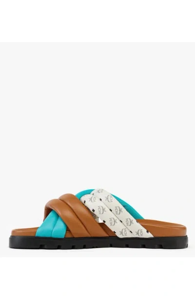 Mcm Monogram Cross Sandals In Multi