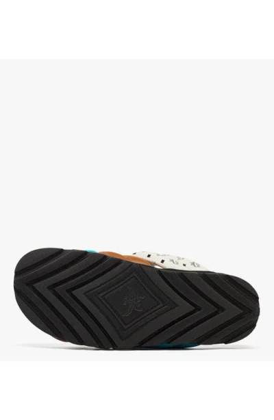 Mcm Monogram Cross Sandals In Multi