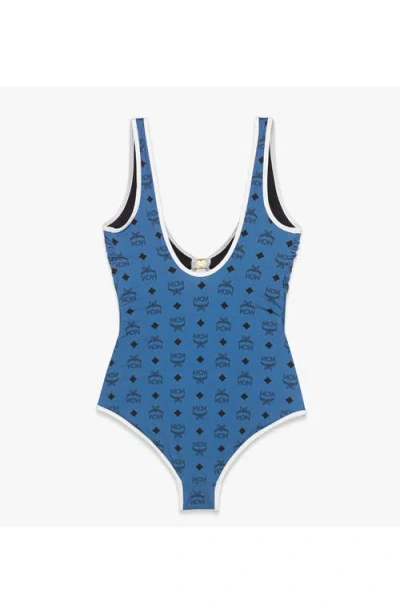 Mcm Monogram Print Swimsuit In Black