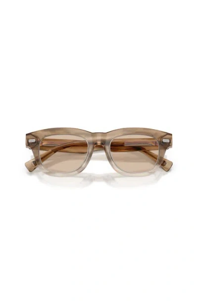 Brunello Cucinelli 48mm Square Optical Glasses In Brown