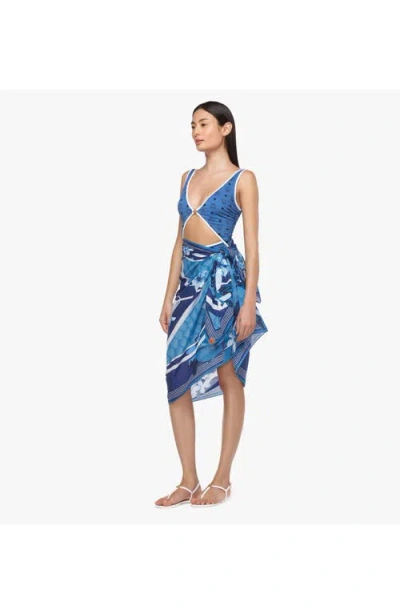 Mcm Monogram Print Swimsuit In Black