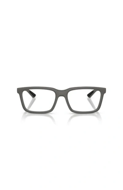 Prada Linea Rossa 54mm Rectangle Optical Glasses In Gray