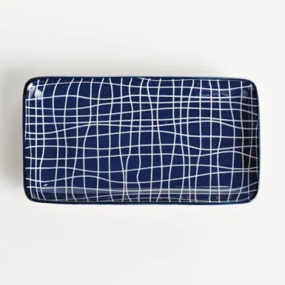 Napa Home & Garden Stria 7" Trays, Set Of 4 In Blue