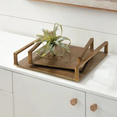 Napa Home & Garden Cabot Square Tray Large In Brown