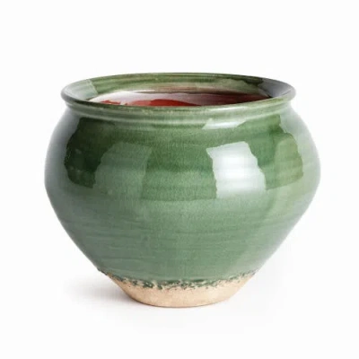 Napa Home & Garden Maisha Drum Vase In Green
