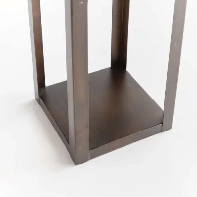 Napa Home & Garden Brooks Solar Led Lantern 18" In Brown