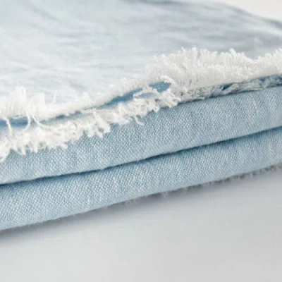 Napa Home & Garden Rayan European Linen Throw In Blue