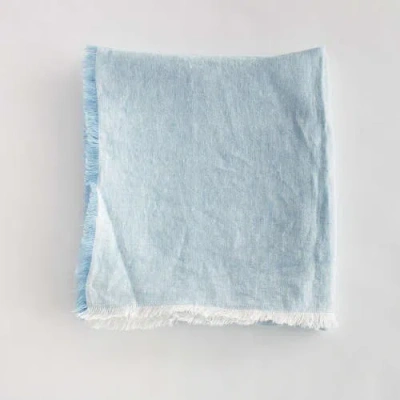 Napa Home & Garden Rayan European Linen Throw In Blue