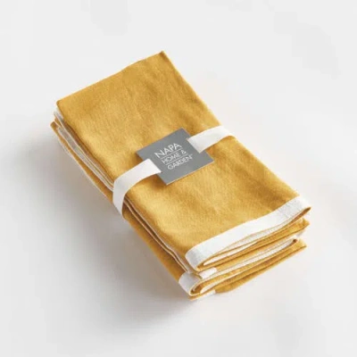 Napa Home & Garden Jase Dinner Napkins Set Of 4 In Yellow