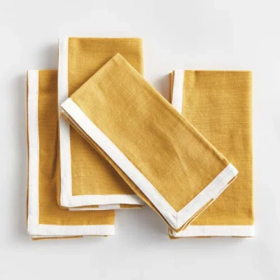 Napa Home & Garden Jase Dinner Napkins Set Of 4 In Yellow