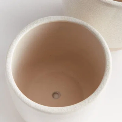 Napa Home & Garden Leona Flowerpot Planters, Set Of 2 In Neutral