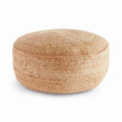 Napa Home & Garden Jute Round Pouf In Neutral