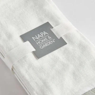 Napa Home & Garden Quinn Dinner Napkins Set Of 4 In White