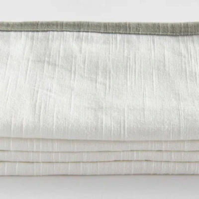 Napa Home & Garden Quinn Dinner Napkins Set Of 4 In White