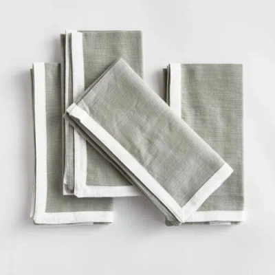 Napa Home & Garden Fernbrook Dinner Napkins Set Of 4 In Green