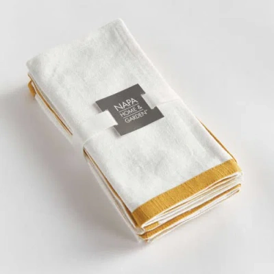 Napa Home & Garden Connor Dinner Napkins Set Of 4 In Yellow