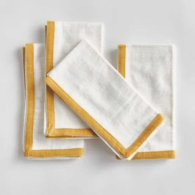 Napa Home & Garden Connor Dinner Napkins Set Of 4 In Yellow
