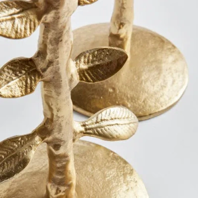 Napa Home & Garden Brier Taper Candle Holders Set Of 2 In Gold