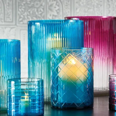 Napa Home & Garden Aurora Hurricanes 10" & 7" Set Of 2 In Blue