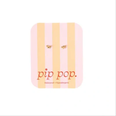 Pip Pop Mini Bow Stud Earrings In Gold
