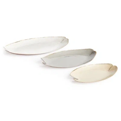 Napa Home & Garden Camden Decorative Trays Set Of 3 In White