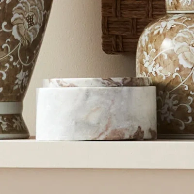 Napa Home & Garden Jaqueline Round Lidded Box Wide In White