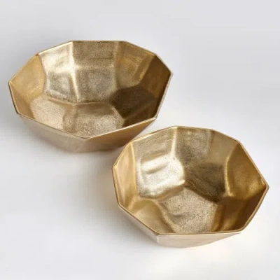 Napa Home & Garden Set Of 2 Rova Serving Bowls In Gold