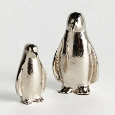 Napa Home & Garden Penguin Pair In Silver