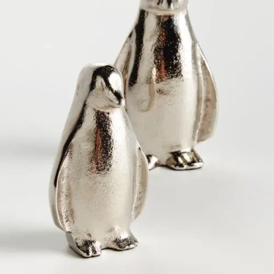 Napa Home & Garden Penguin Pair In Silver