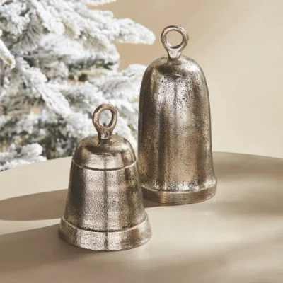 Napa Home & Garden La Taverna Grande Decorative Bells Set Of 2 In Silver