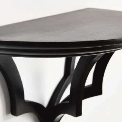 Napa Home & Garden Bennett Large Mango Wood Black Wall Mount Shelf In Black