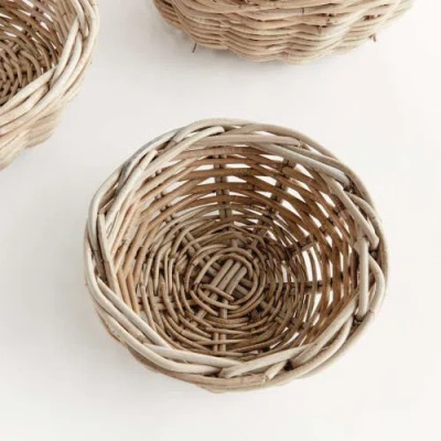 Napa Home & Garden Normandy Low Bowls Set Of 3 In Brown