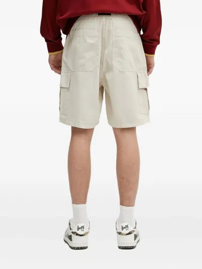 Barbour Cargo Pocket Drawstring Shorts In Neutral