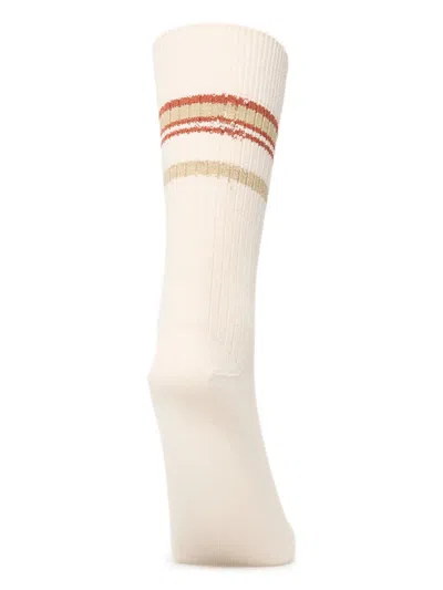 Lacoste Striped-detail Logo-embroidery Socks (pack Of Two) In Multi