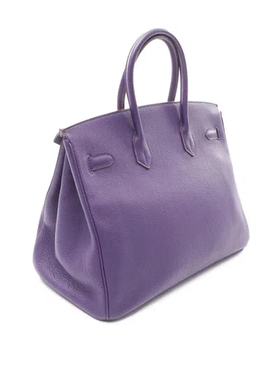 Pre-owned Hermes 2010 Togo Birkin Retourne 35 Handbag In Purple