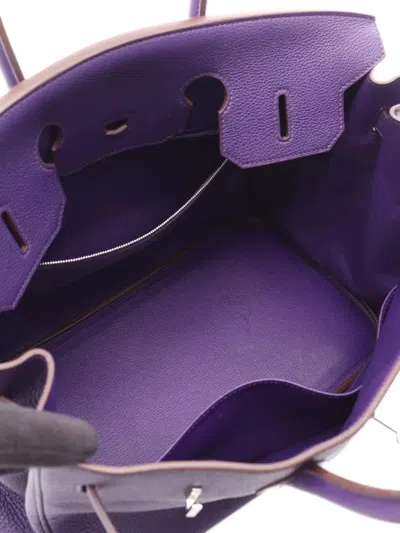 Pre-owned Hermes 2010 Togo Birkin Retourne 35 Handbag In Purple