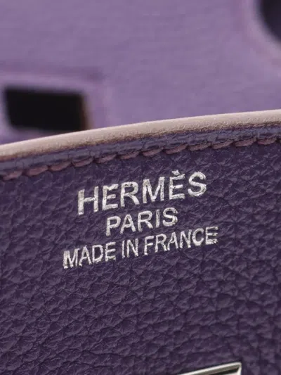 Pre-owned Hermes 2010 Togo Birkin Retourne 35 Handbag In Purple