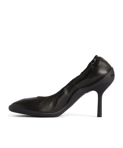 Balenciaga Shibuya 80 Pumps In Shiny Soft Leather Shoes In Black