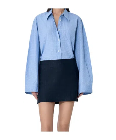 Our Legacy Aline Long-sleeved Shirt In Blue