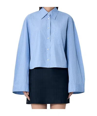 Our Legacy Aline Long-sleeved Shirt In Blue