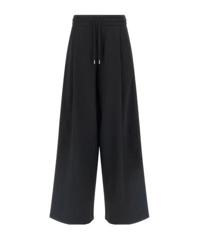 Dries Van Noten Pleated Drawstring Track Pants In Blue