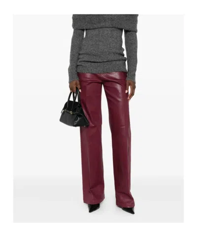 L'agence Cotton-blend Pants In Purple