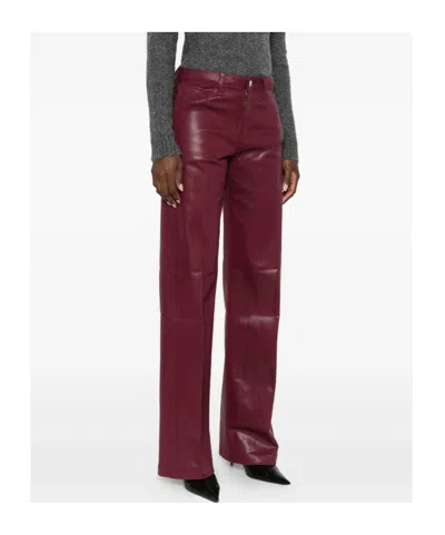 L'agence Cotton-blend Pants In Purple