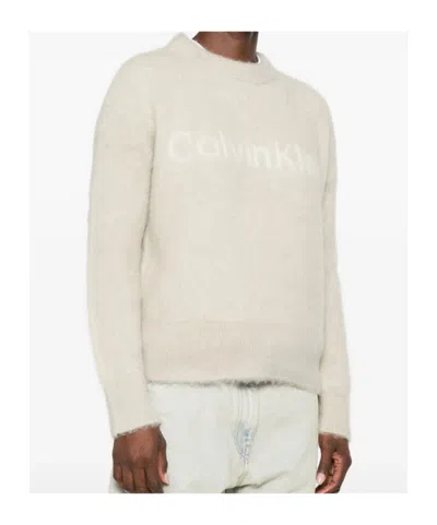 Calvin Klein Sweater In Blended Alpaca In Neutral
